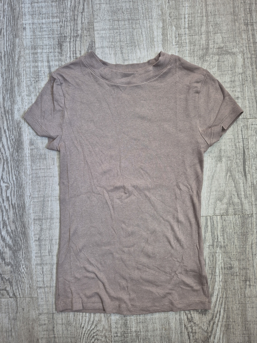 a new day Short Sleeve Crewneck Tee in Dusty Mauve